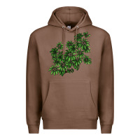 Chestnut Botanical Schefflera Illustrations Premium Hoodie - LillyAllenDesigns