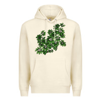 Sandshell Botanical Schefflera Illustrations Premium Hoodie - LillyAllenDesigns