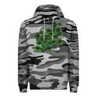 Slate Camo Botanical Schefflera Illustrations Premium Hoodie - LillyAllenDesigns