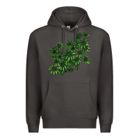Smoke Botanical Schefflera Illustrations Premium Hoodie - LillyAllenDesigns