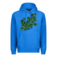 True Royal Botanical Schefflera Illustrations Premium Hoodie - LillyAllenDesigns