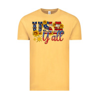 Vintage Mustard usa y all Vintage Tee - HRA Design Shop