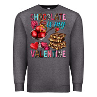 Charcoal Heather chocolate is my valentine Premium Sweatshirt - NancyCooperArtShop