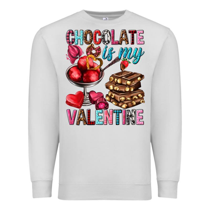 Chocolate Is My Valentine Premium Sweatshirt by NancyCooperArtShop | Teevron
