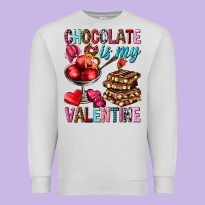 Chocolate Is My Valentine Premium Sweatshirt Designed By Nancycooperartshop