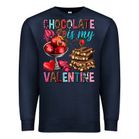 Navy chocolate is my valentine Premium Sweatshirt - NancyCooperArtShop