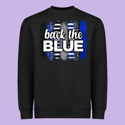 Back The Blue Brushstrokes Heavyweight Sweatshirt Designed By Neo Western