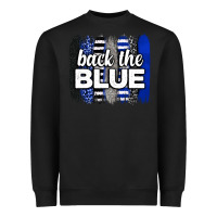 Black Back the blue brushstrokes Heavyweight Sweatshirt - Neo Western