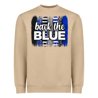 Mushroom Back the blue brushstrokes Heavyweight Sweatshirt - Neo Western