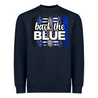 Navy Back the blue brushstrokes Heavyweight Sweatshirt - Neo Western