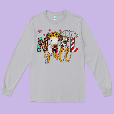 It's Noel Y'all Long Sleeve Tee Designed By Jahusdesignshop