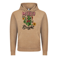 Vintage Coffee merry and bright with cactus Vintage Hoodie - RanaPortraitStore