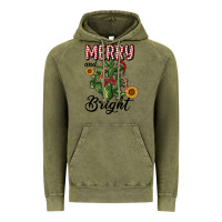 Vintage Olive merry and bright with cactus Vintage Hoodie - RanaPortraitStore