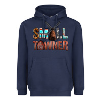 Navy small towner Heavyweight Hoodie - NancyCooperArtShop