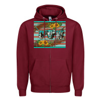 Burgundy western cow serape leopard sunflowers mousepad Zipper Hoodie - BarkalooDesign
