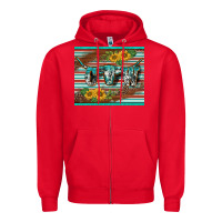 Red western cow serape leopard sunflowers mousepad Zipper Hoodie - BarkalooDesign
