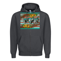 Smoke western cow serape leopard sunflowers mousepad Zipper Hoodie - BarkalooDesign