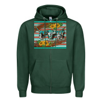 Sports Green western cow serape leopard sunflowers mousepad Zipper Hoodie - BarkalooDesign