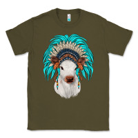Army Green calf indian headdress Classic Tee - JahusDesignShop