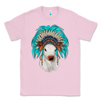 Bubblegum Pink calf indian headdress Classic Tee - JahusDesignShop