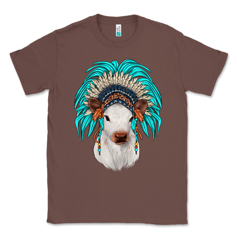 Calf Indian Headdress Classic Tee by JahusDesignShop | Teevron