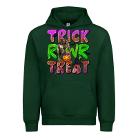 Forest Green Trick Rawr Treat Urban Hoodie - texasbilliewilder