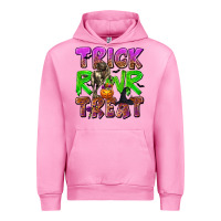 Fuchsia Pink Trick Rawr Treat Urban Hoodie - texasbilliewilder
