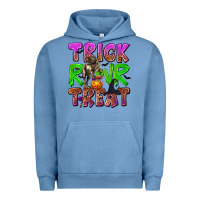 Pigment Pebble Blue Trick Rawr Treat Urban Hoodie - texasbilliewilder