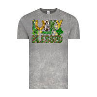 Cloud Rock Lucky and blessed st. patricks day Vintage Tee - Neo Western
