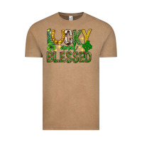 Vintage Coffee Lucky and blessed st. patricks day Vintage Tee - Neo Western