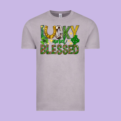 Lucky And Blessed St. Patricks Day Vintage Tee Designed By Neo Western