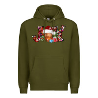 Army Green joy christmas heifer Premium Hoodie - AdoDesignShop