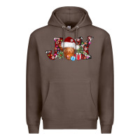 Coffee joy christmas heifer Premium Hoodie - AdoDesignShop