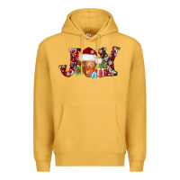 Mustard joy christmas heifer Premium Hoodie - AdoDesignShop