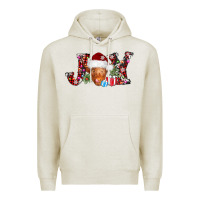 Oatmeal Heather joy christmas heifer Premium Hoodie - AdoDesignShop