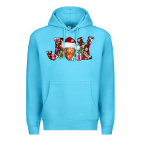 Ocean Blue joy christmas heifer Premium Hoodie - AdoDesignShop