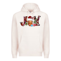 Pale Pink joy christmas heifer Premium Hoodie - AdoDesignShop