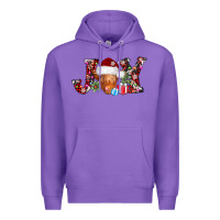 Purple joy christmas heifer Premium Hoodie - AdoDesignShop