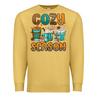 Antique Gold cozy season winter coffee cups Premium Sweatshirt - MaliasSmallBusiness