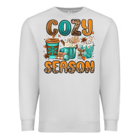 Dove Grey cozy season winter coffee cups Premium Sweatshirt - MaliasSmallBusiness