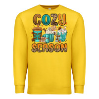 Lemon cozy season winter coffee cups Premium Sweatshirt - MaliasSmallBusiness