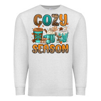 Oatmeal Heather cozy season winter coffee cups Premium Sweatshirt - MaliasSmallBusiness