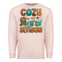Pale Pink cozy season winter coffee cups Premium Sweatshirt - MaliasSmallBusiness