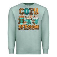 Seafoam cozy season winter coffee cups Premium Sweatshirt - MaliasSmallBusiness