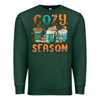Sports Green cozy season winter coffee cups Premium Sweatshirt - MaliasSmallBusiness