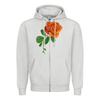 Dove Grey Burst Of Joy Rose Zipper Hoodie - LillyAllenDesigns