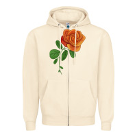 Sandshell Burst Of Joy Rose Zipper Hoodie - LillyAllenDesigns