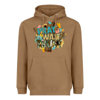 Pray Wait Trust Crosses Christian Heavyweight Hoodie | Teevron
