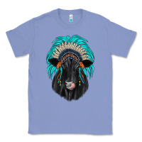 Colony Blue black angus indian headdress Classic Tee - JahusDesignShop