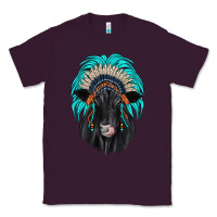 Plum black angus indian headdress Classic Tee - JahusDesignShop